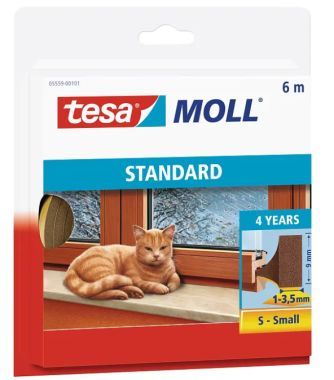 Tesamoll Standard  I-Profil 6m braun, 05559-00101-00